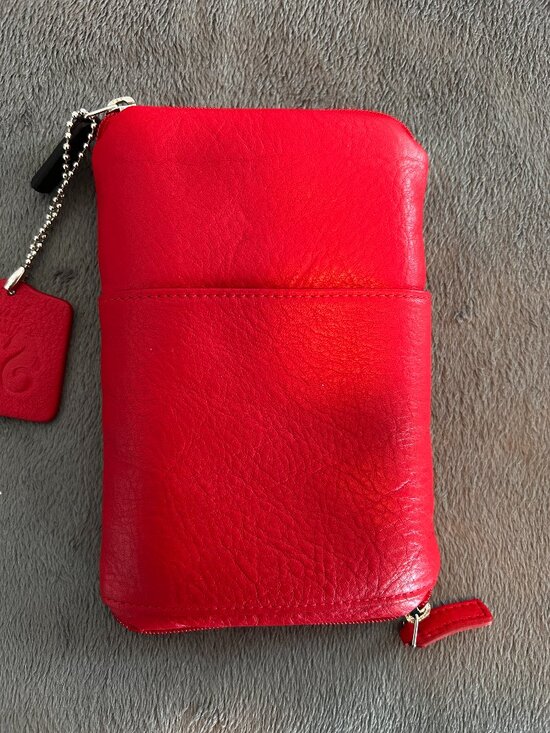 Levenger Double Zip Eyeglass Case  - Red NIB - Picture 1 of 9